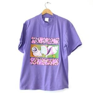 Vintage Seashell T Shirt Medium